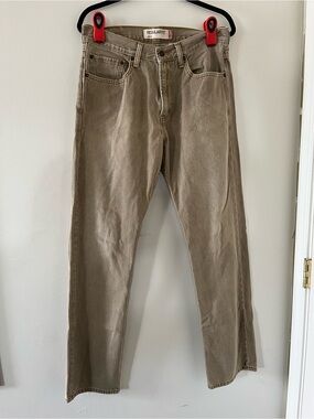 Vintage Levi's 505 Regular Fit Jeans Mens 33 X 34 Brown Tan Faded Denim Western